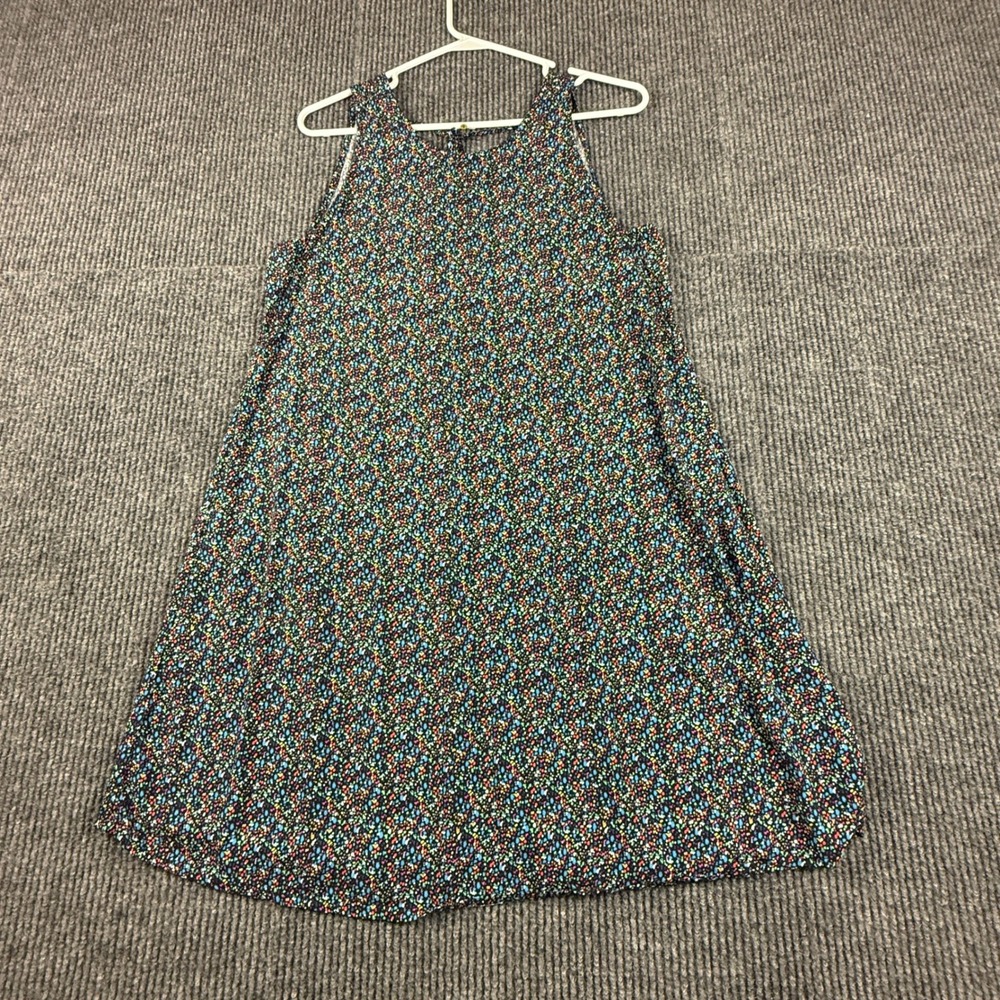 Gap Womens Sleeveless Swing Tank Dress XS Black Multicolor Print 718753-00 Mini